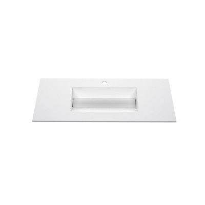 Zenon Коллекция Dublin Умывальник-столешница с фартука из Solid Surfase 121*50 см (мойка 50*30 см)