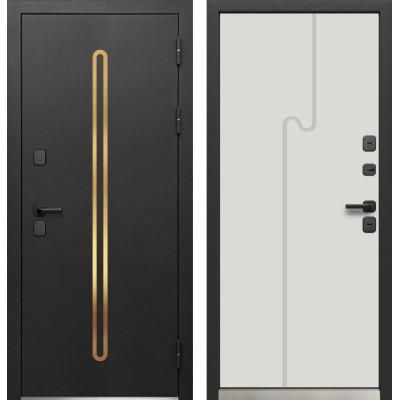 Luxor Termo 10 Черная шагрень - Эмалит белый