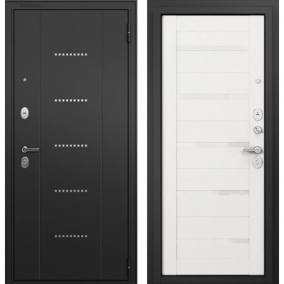 T3 TRUST ECO MP RL-12 Черный муар - Е-142 Lacobel White Белый ларче